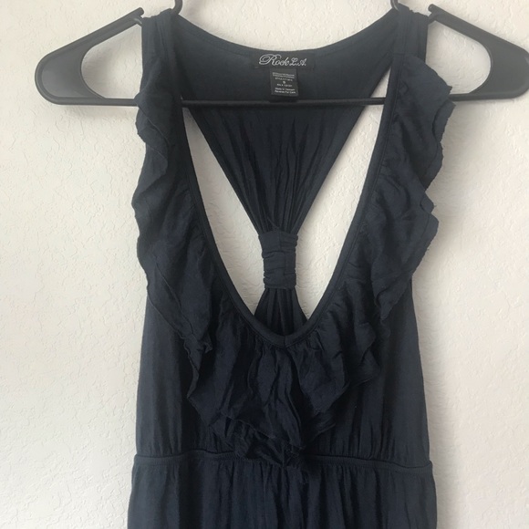 Dark Navy Blue Racerback Sun Dress - Picture 2 of 5